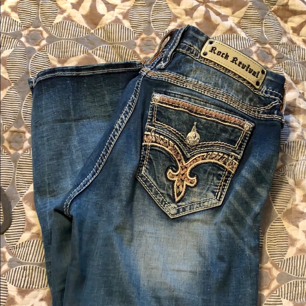 Rock revival crop jeans